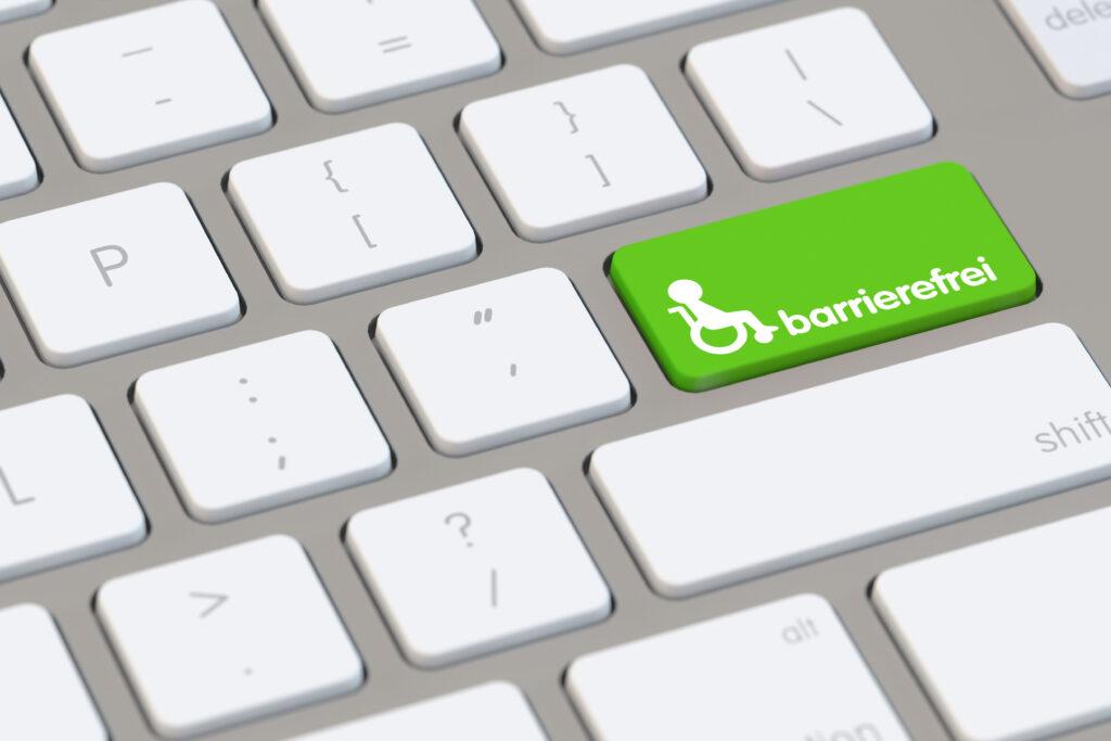 Computer Tastatur mit Taste "Barrierefrei"